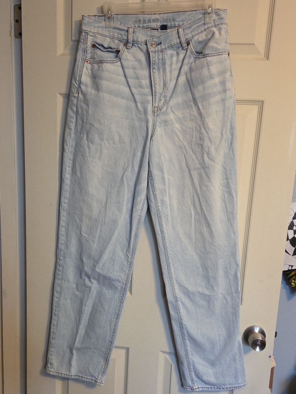 American Eagle Outfitters Highest Rise Baggy Straight Jeans Size 12